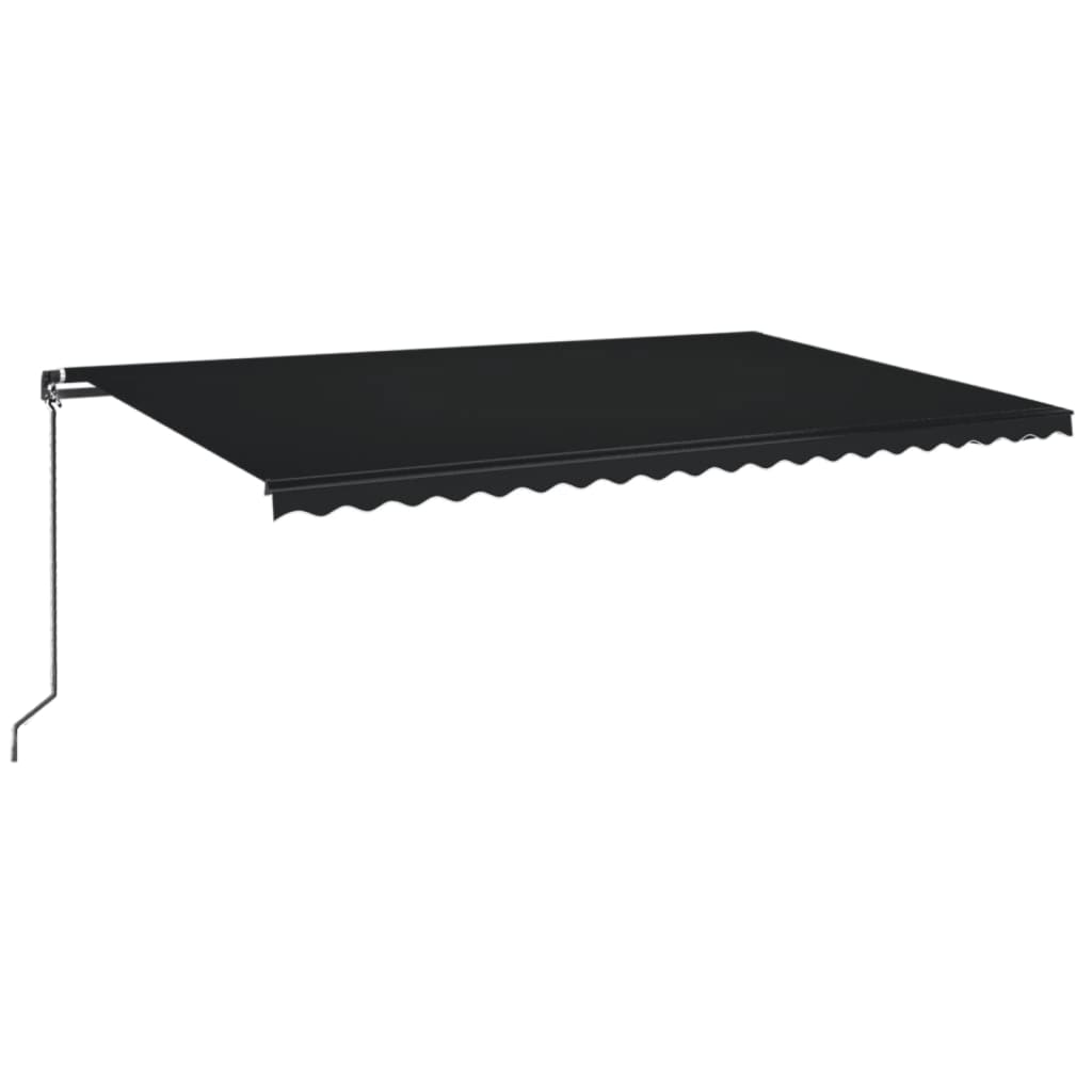 Vidaxl Luifel udvider manuelt 500x350 cm antracit -farvet