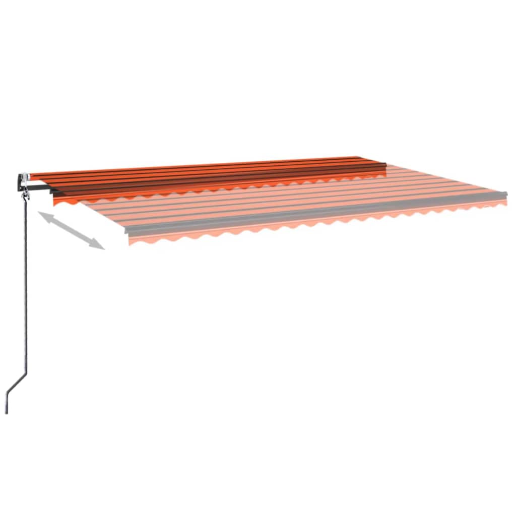 Vidaxl Luifel udvider automatisk 500x350 cm orange og brun