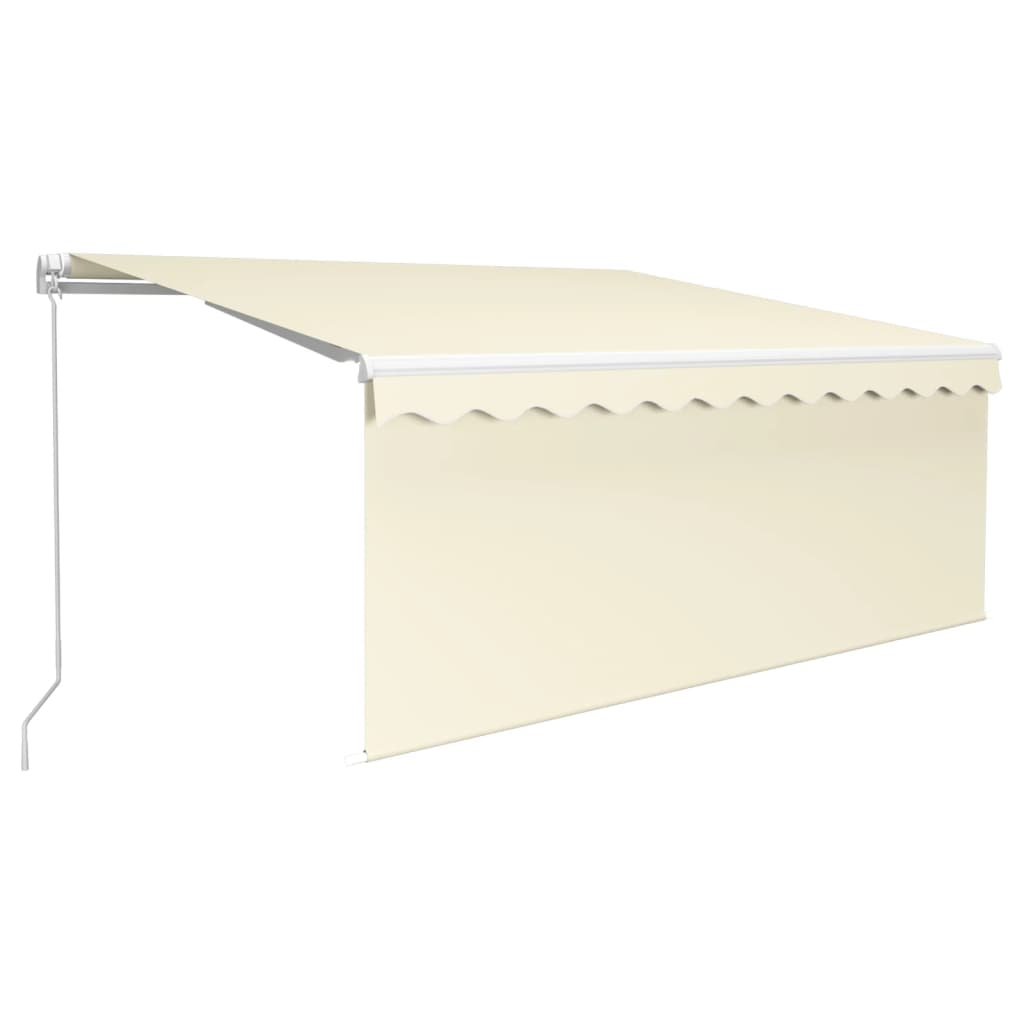 Vidaxl luifel handmatig uittrekbaar met rolgordijn 3,5x2,5 m crème