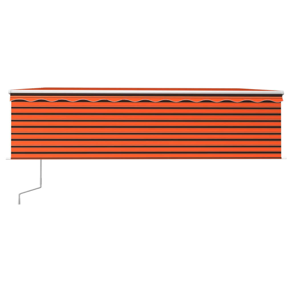Vidaxl Luifel Automatisk udvidelig rulleblind 5x3 m orange og brun