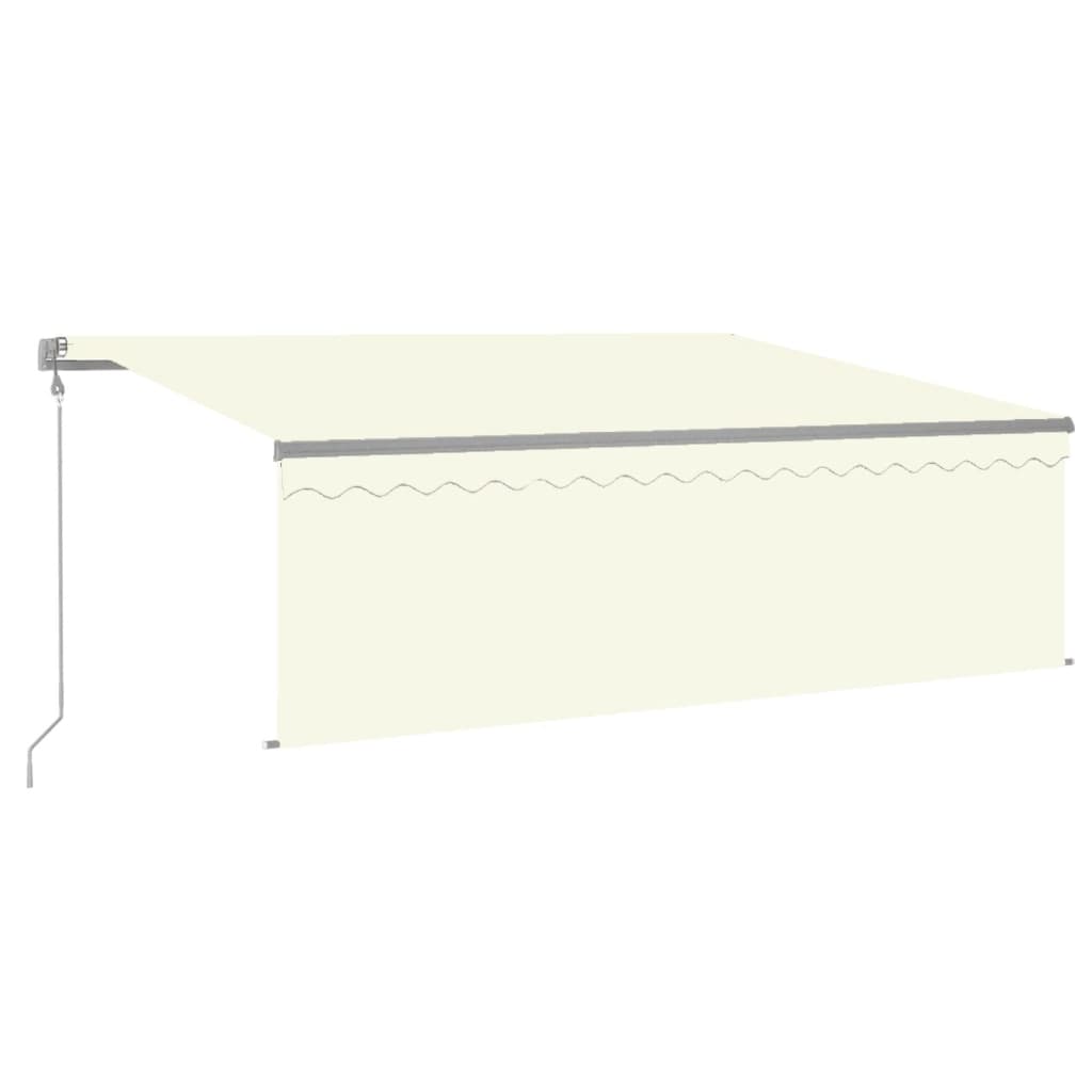 Vidaxl Luifel Automatisk med rulleblind LED vindsensor 4x3 m creme
