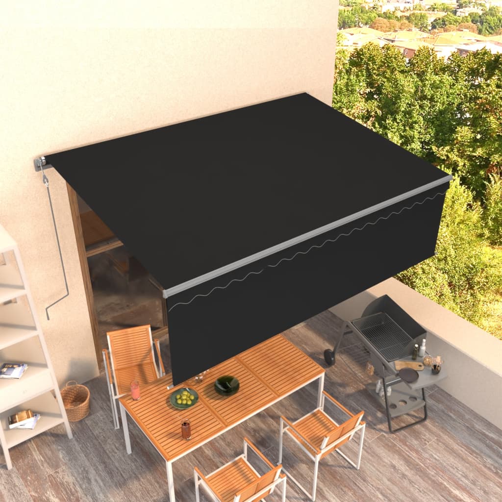 Vidaxl Luifel kan automatisk udvides med rulleblind 4,5x3 m anthracit