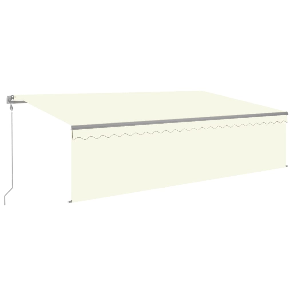 Vidaxl Luifel kan automatisk udvides med rulleblind 5x3m creme -farvet