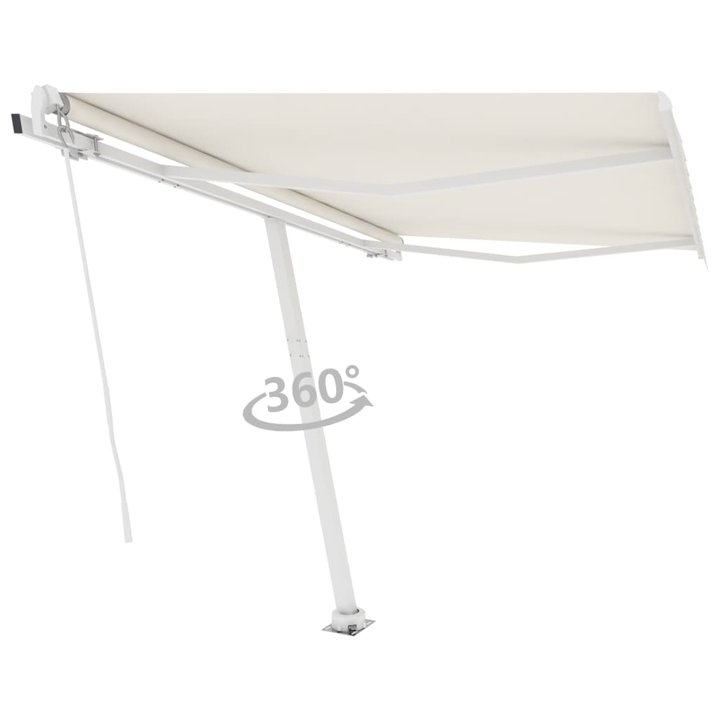 Vidaxl Luifel løsrevet manuelt udvider 300x250 cm creme -farvet