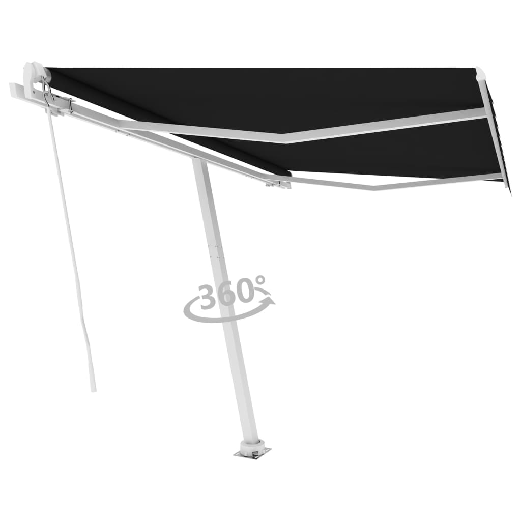 Vidaxl Luifel løsrives manuelt 300x250 cm antracit