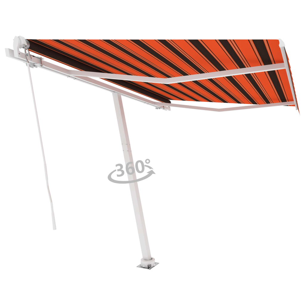 Vidaxl Luifel løsrevet manuelt udvider 300x250 cm orange brun