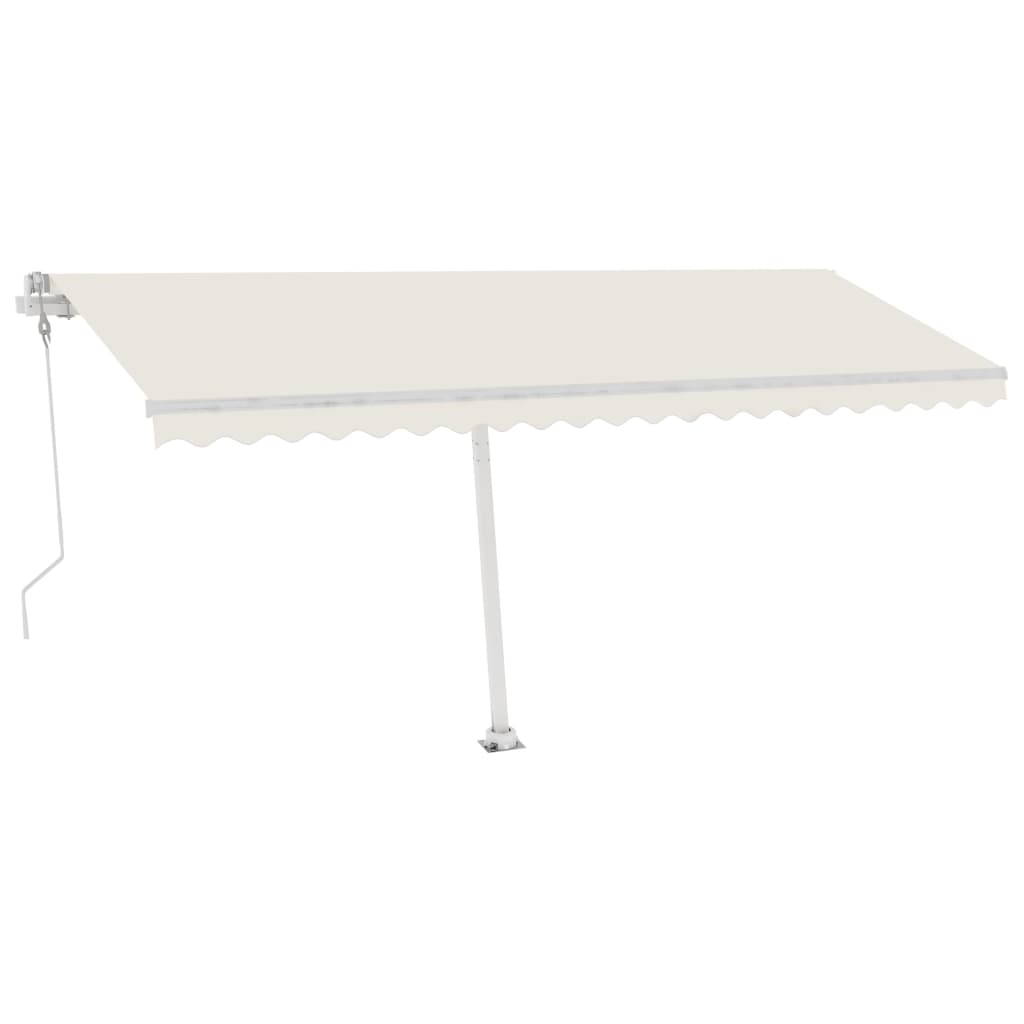 Vidaxl Luifel Frit -stående automatisk 500x300 cm creme -farvet