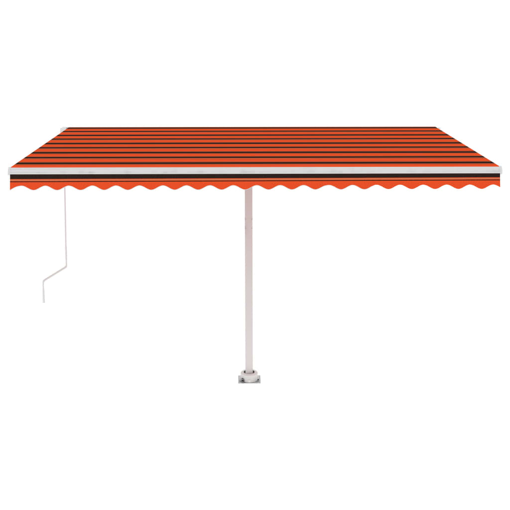 Vidaxl Luifel løsrevet manuelt udvider 400x350 cm orange brun