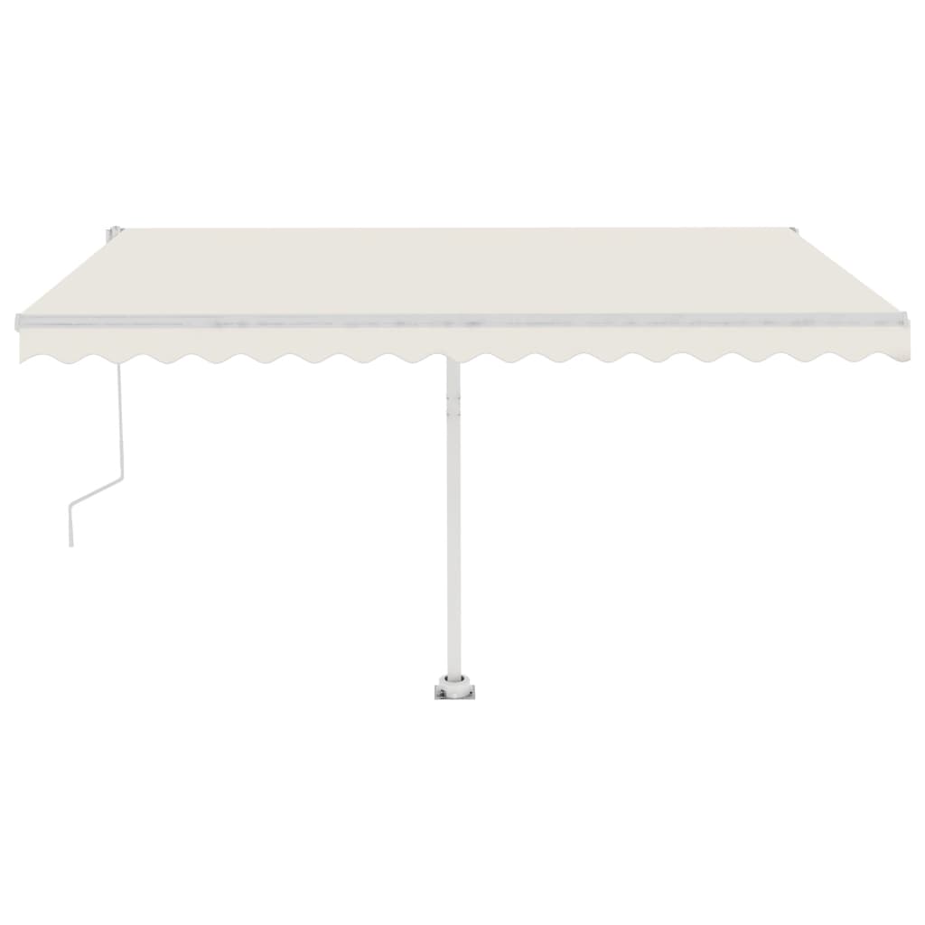 Vidaxl Luifel Automatisk med LED og vindsensor 400x350 cm cremefarve