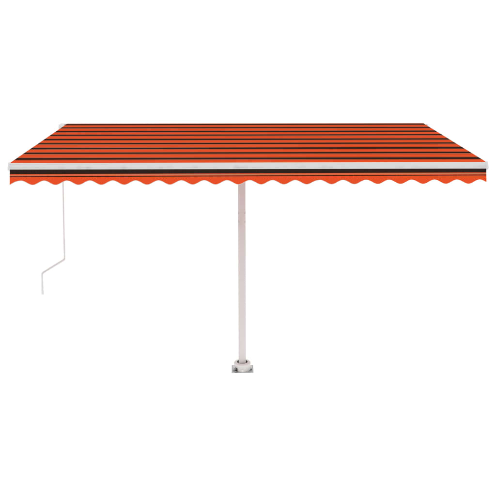 Vidaxl Luifel løsrevet manuelt udvider 450x350 cm orange brun