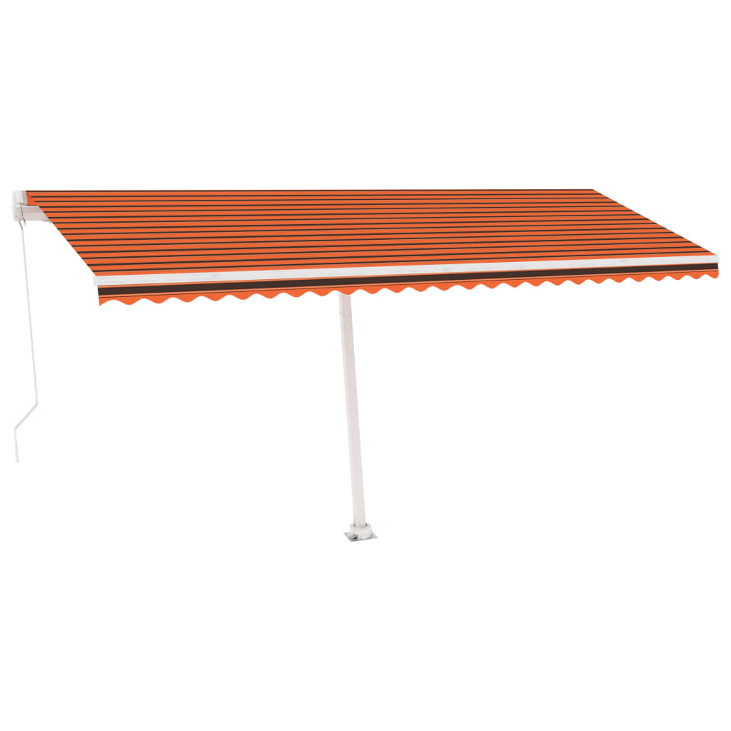 Vidaxl Luifel løsrevet manuelt udvider 500x350 cm orange brun