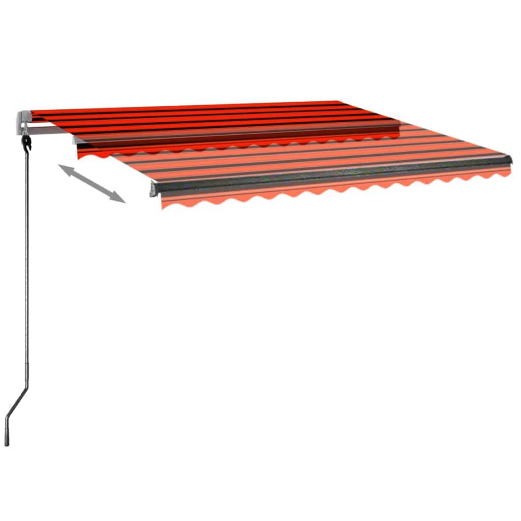 Vidaxl Luifel Automatisk med LED vindsensor 300x250 cm Orange Brown