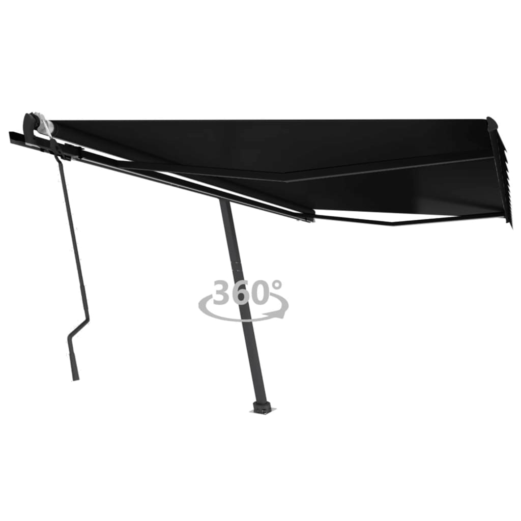 Vidaxl Luifel løsrives manuelt 400x300 cm antracit