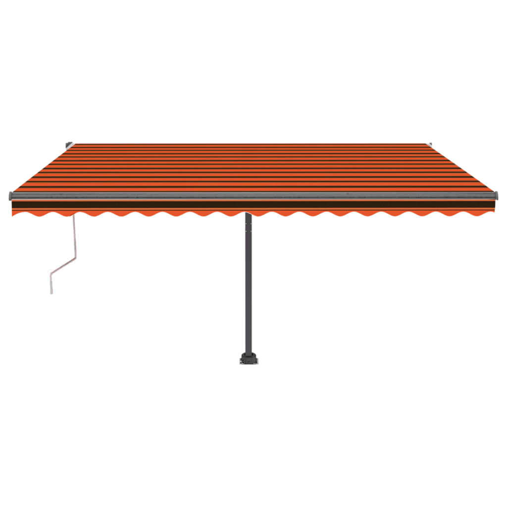 Vidaxl Luifel Automatisk med LED vindsensor 400x300 cm Orange Brown