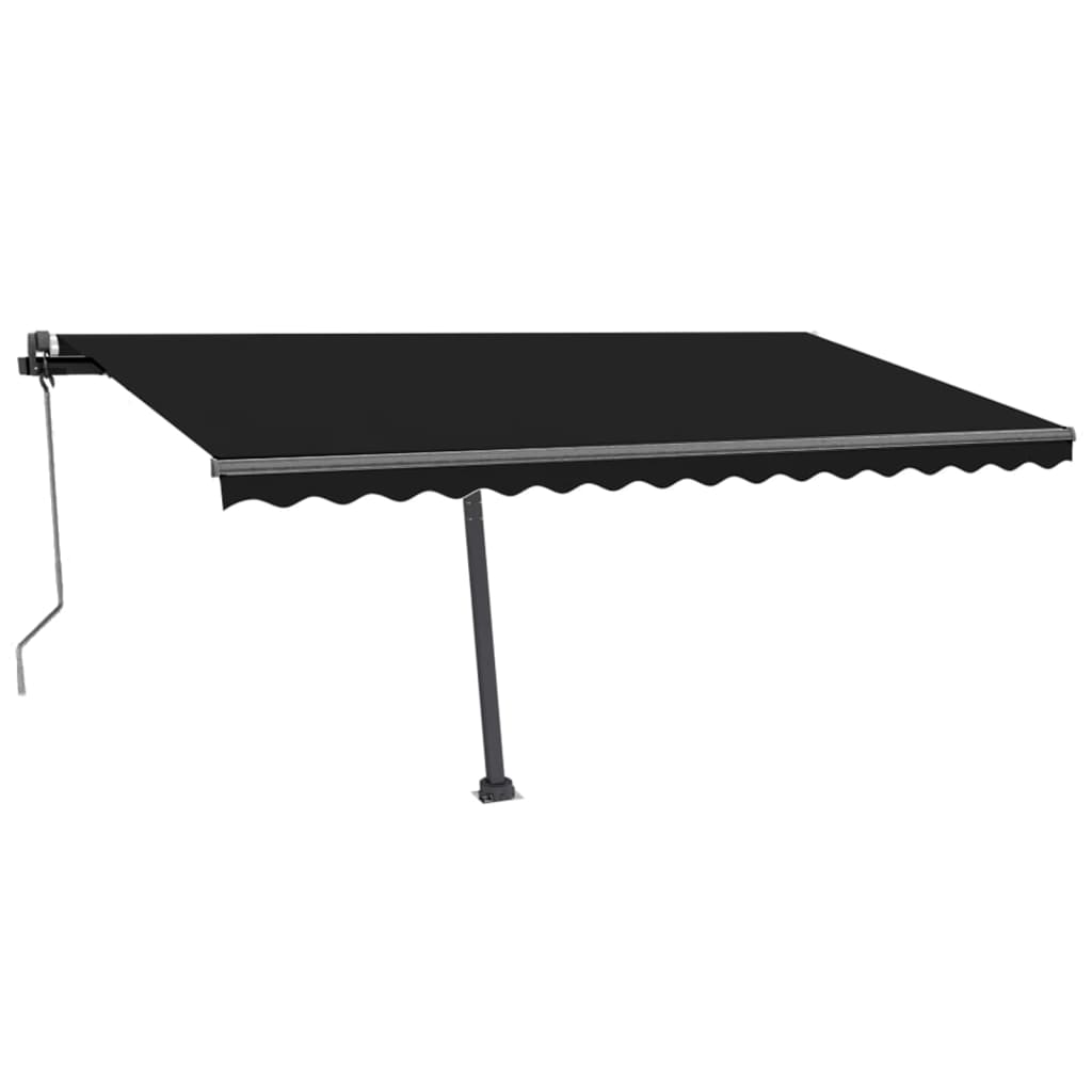 Vidaxl Luifel Automatisk med LED og vindsensor 450x300 cm Anthracite