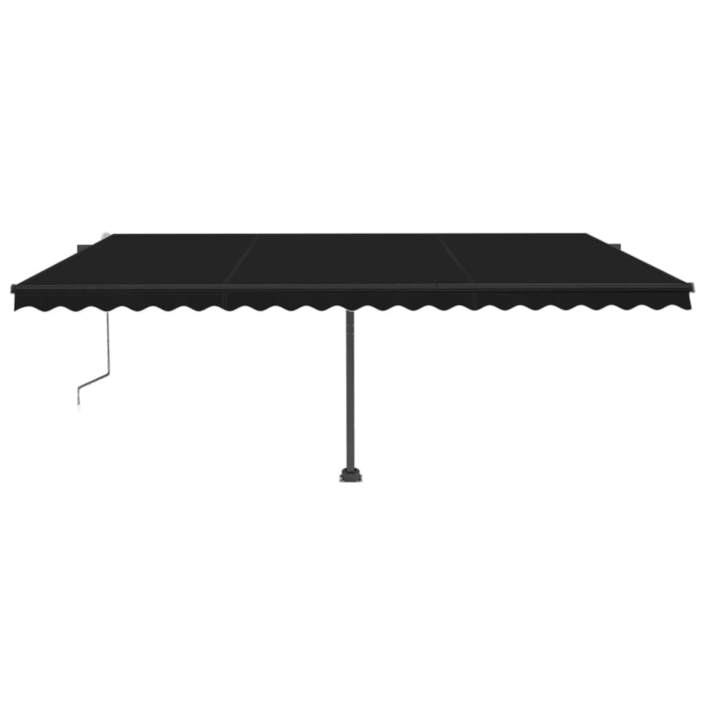 Vidaxl Luifel Automatisk med LED og vindsensor 500x300 cm Anthracite
