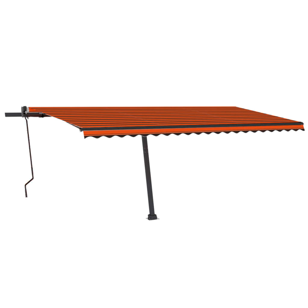 Vidaxl Luifel Automatisk med LED vindsensor 500x300 cm Orange Brown