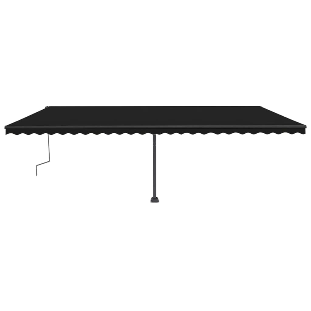 Vidaxl Luifel manuelt kan udvides med LED 600x300 cm anthracitfarve