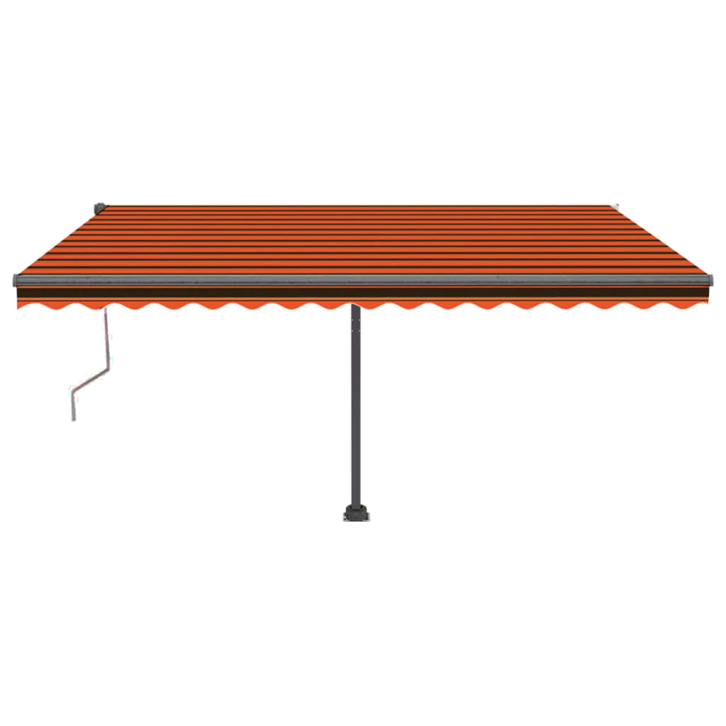 Vidaxl Luifel Automatisk med LED vindsensor 400x350 cm Orange Brown