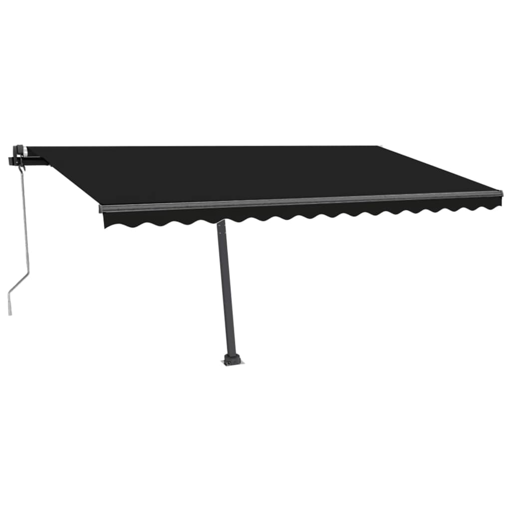 Vidaxl Luifel Automatisk med LED og vindsensor 450x350 cm Anthracite
