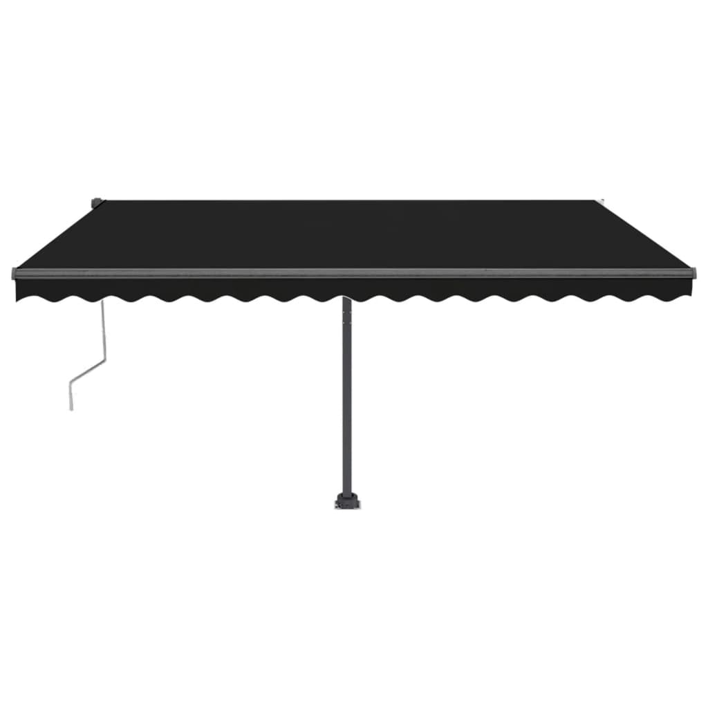 Vidaxl Luifel Automatisk med LED og vindsensor 450x350 cm Anthracite