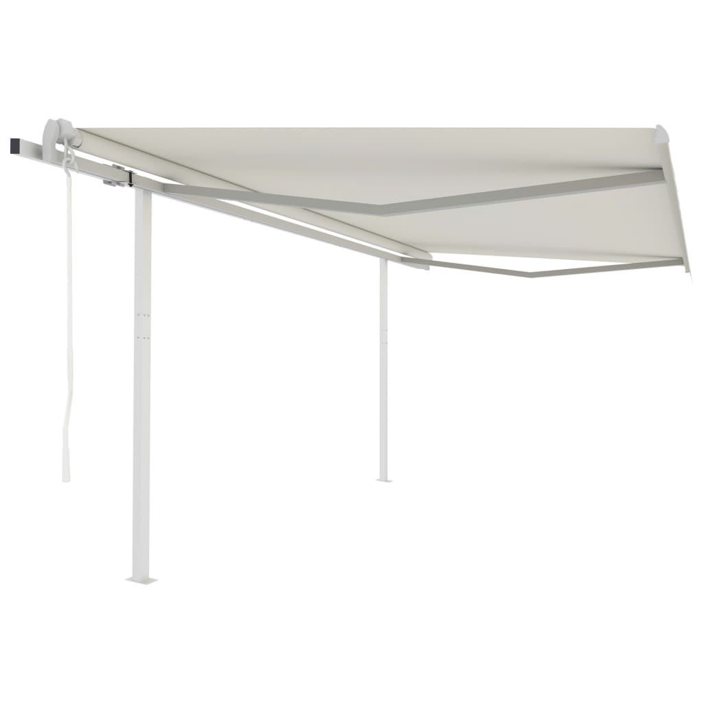 Vidaxl Luifel kan automatisk udvides med stillinger 4,5x3,5 m creme -farvet