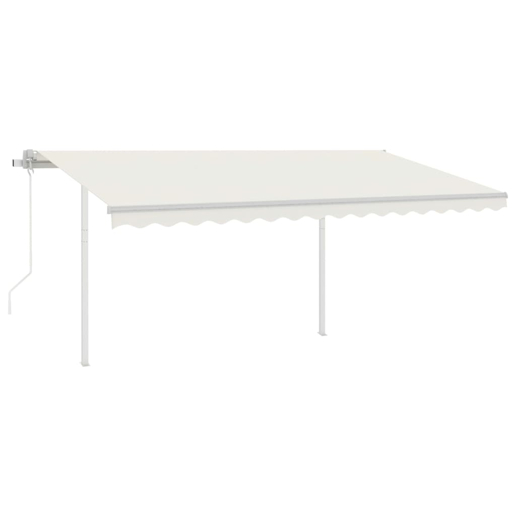 Vidaxl Luifel kan automatisk udvides med stillinger 4,5x3,5 m creme -farvet