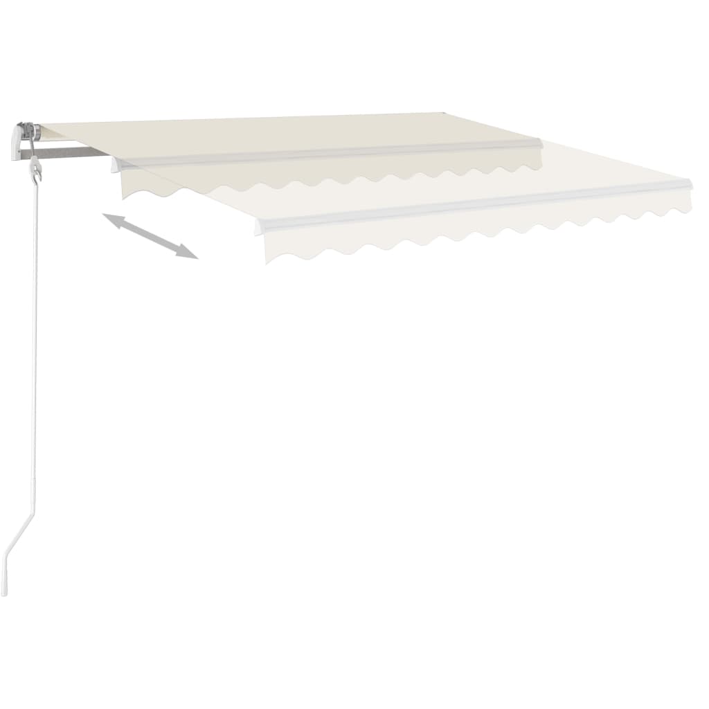Vidaxl Luifel kan automatisk udvides med stillinger 4,5x3,5 m creme -farvet