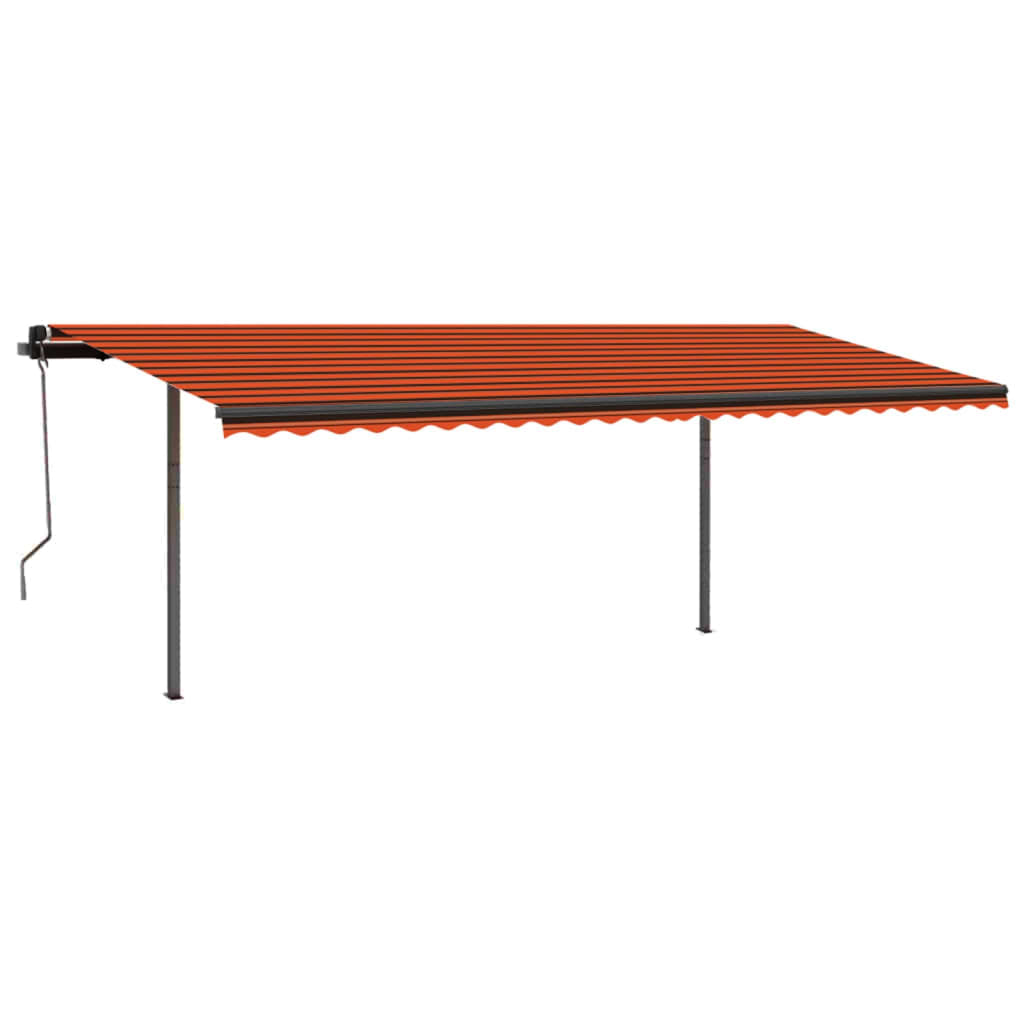 Vidaxl Luifel manuelt kan udvides med stillinger 3,5x2,5 m orange brun