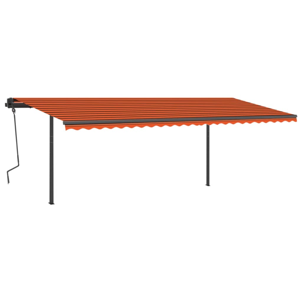 Vidaxl Luifel kan automatisk udvides med stillinger 6x3,5 m orange brun