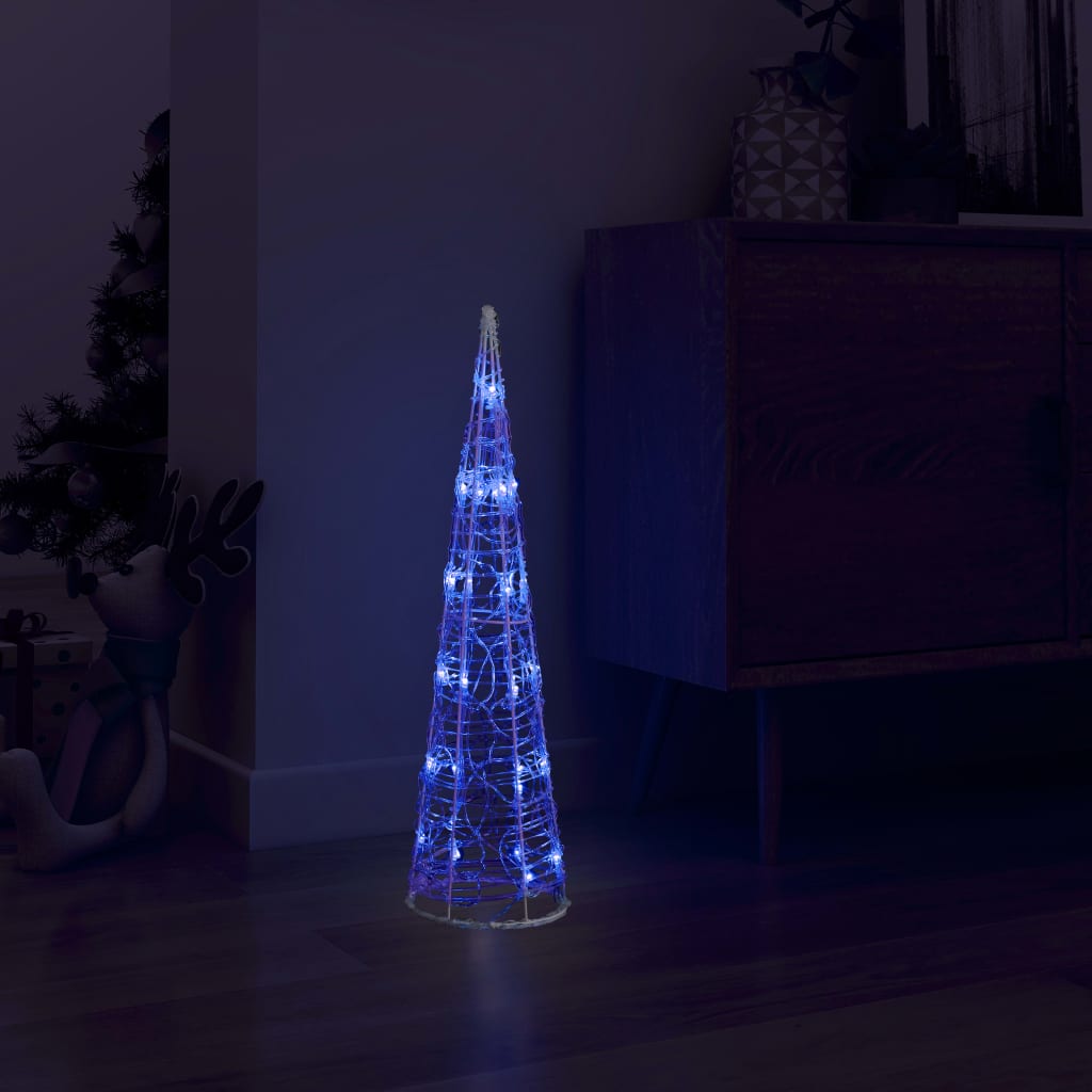 Vidaxx lyskegle dekorativ LED blå 60 cm akryl