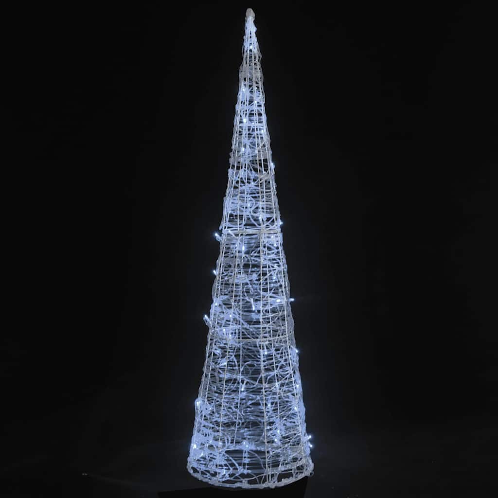 Vidaxl lys kegle dekorativ LED koldhvide 90 cm akryl