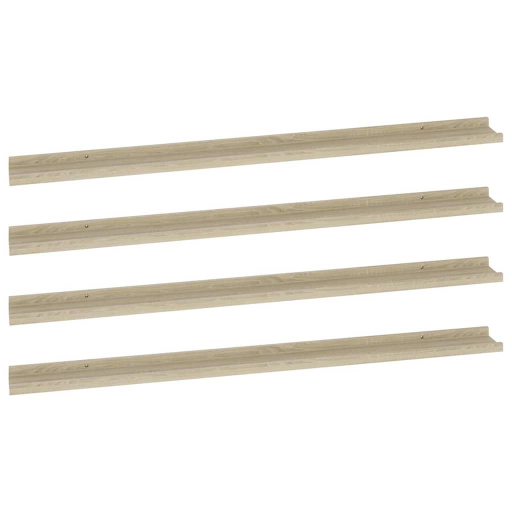 Vidaxl wandschappen 4 st 115x9x3 cm sonoma eikenkleurig