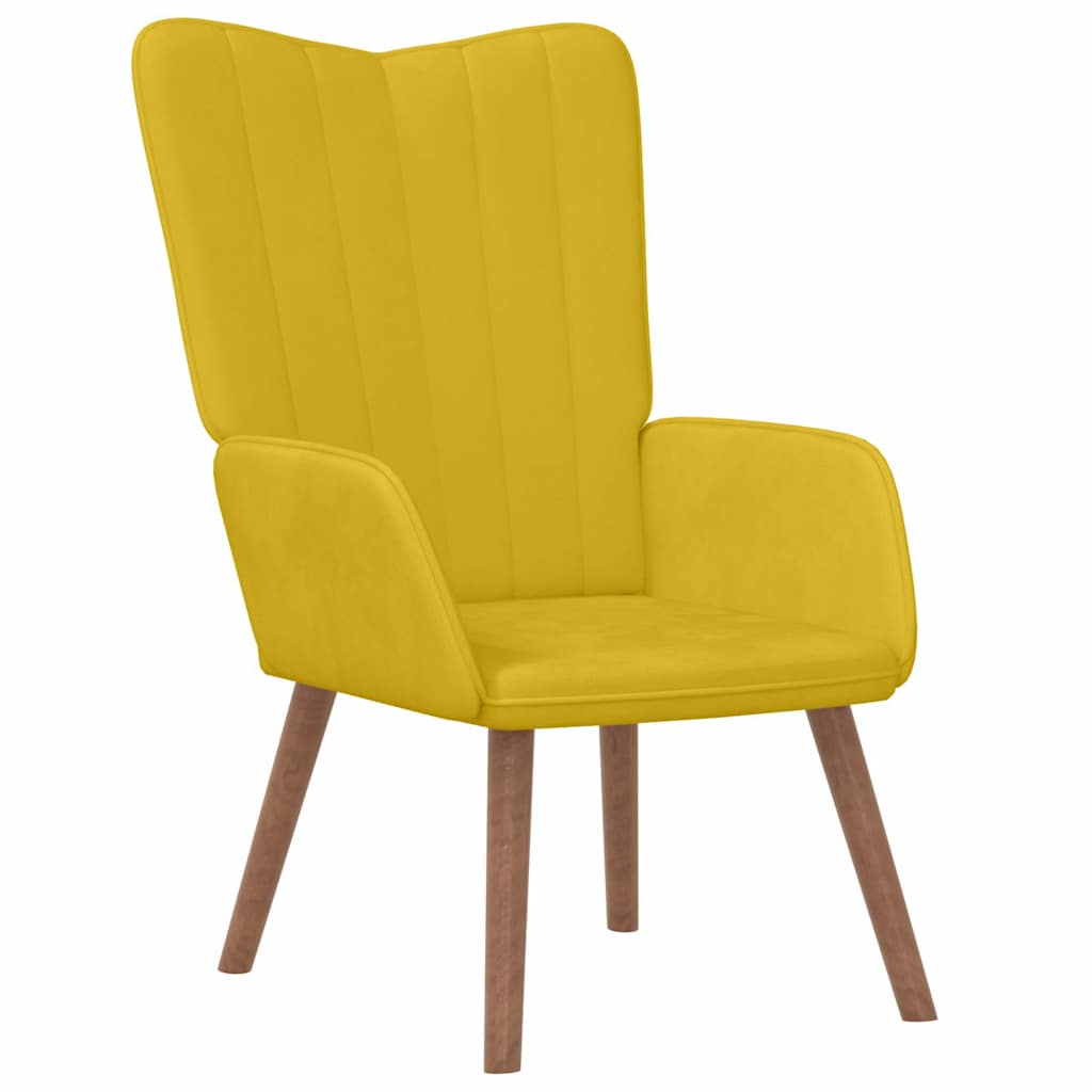 Vidaxl relaxstoel fluweel mosterdgeel
