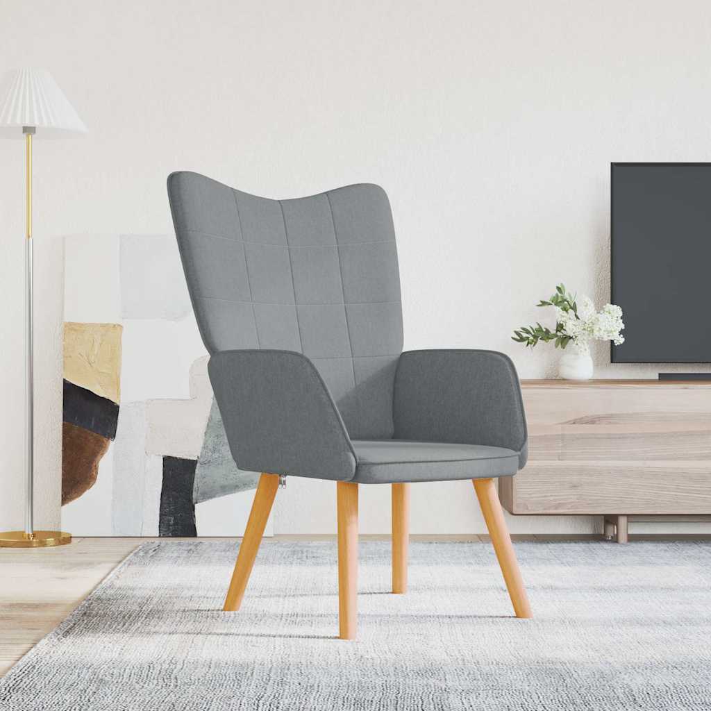 Vidaxl relaxstoel stof lichtgrijs