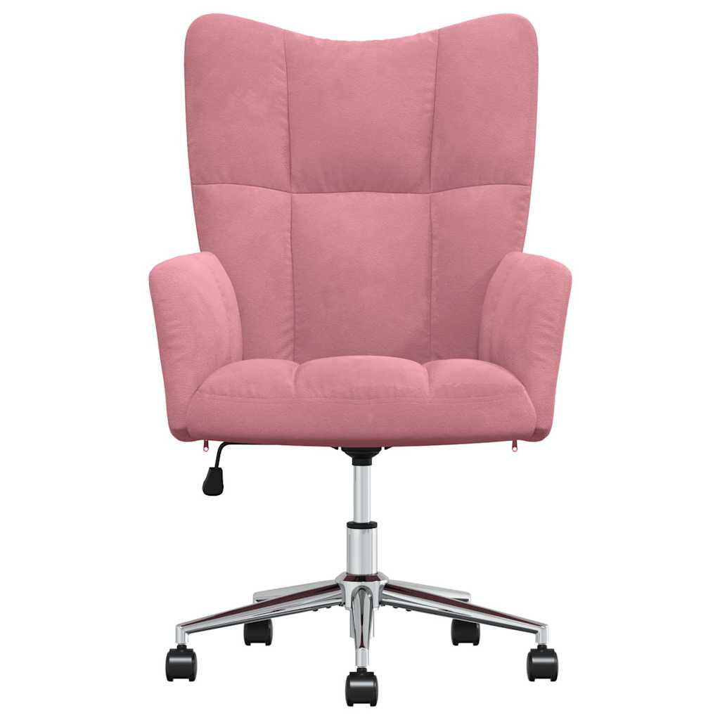 Vidaxl relaxstoel fluweel roze