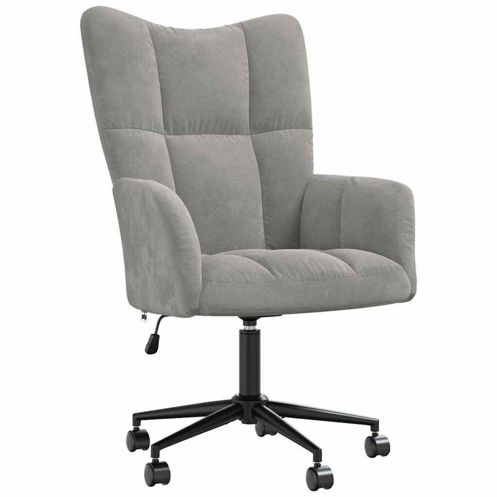 Vidaxl relaxstoel fluweel lichtgrijs