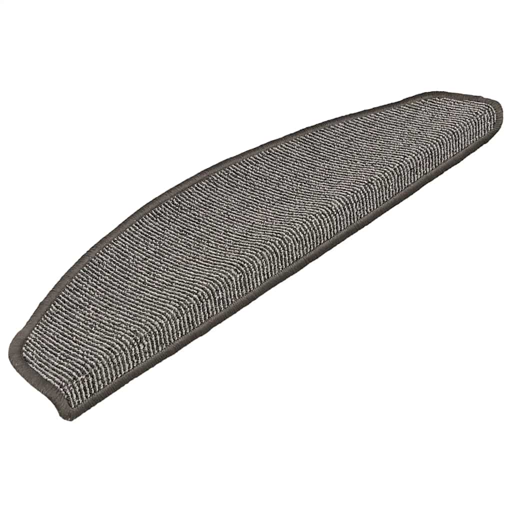 Vidaxl Stair Mats 15 stk 65x21x4 cm grå halvcirkulær stor