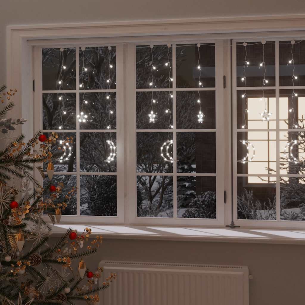 Vidaxl Light Garland Star and Moon Remote Control 345 LEDS Koldhvide