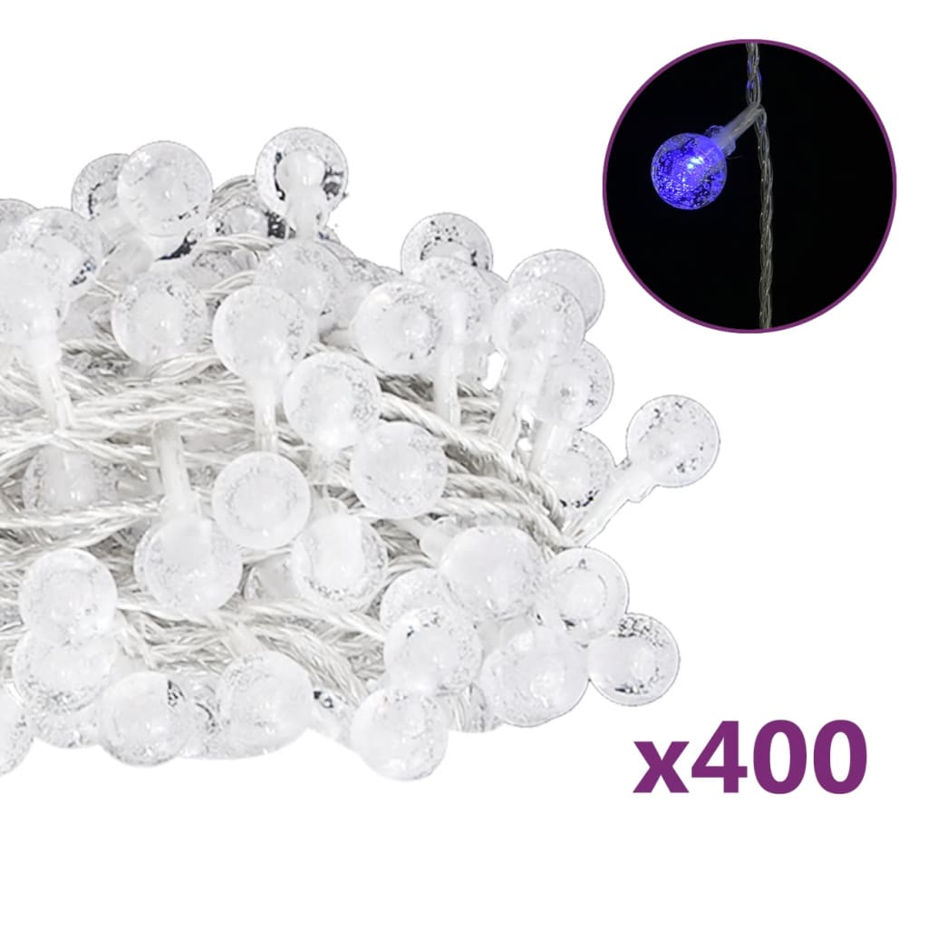 Vidaxl Light Cord med 400 lysdioder 8 funktioner Blå 40 m