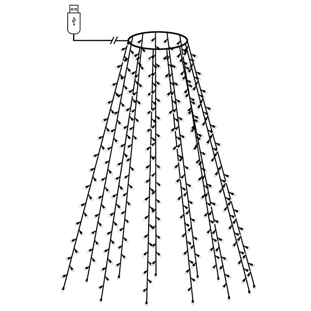 Vidaxl kerstboomverlichting met 210 led's meerkleurig net 210 cm