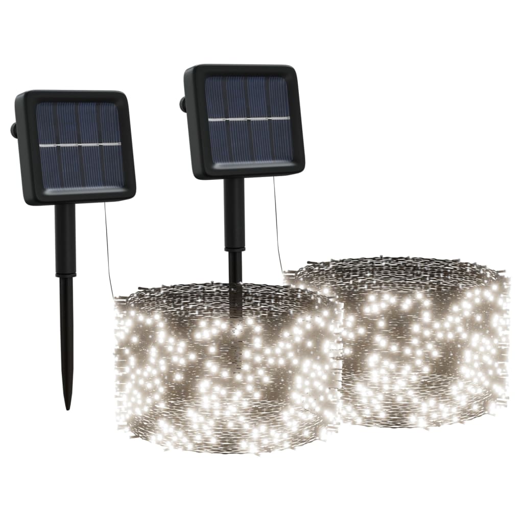 Vidaxl Light Cords 2 STS med 2x200 LEDS Solar inde i kold hvidt udenfor