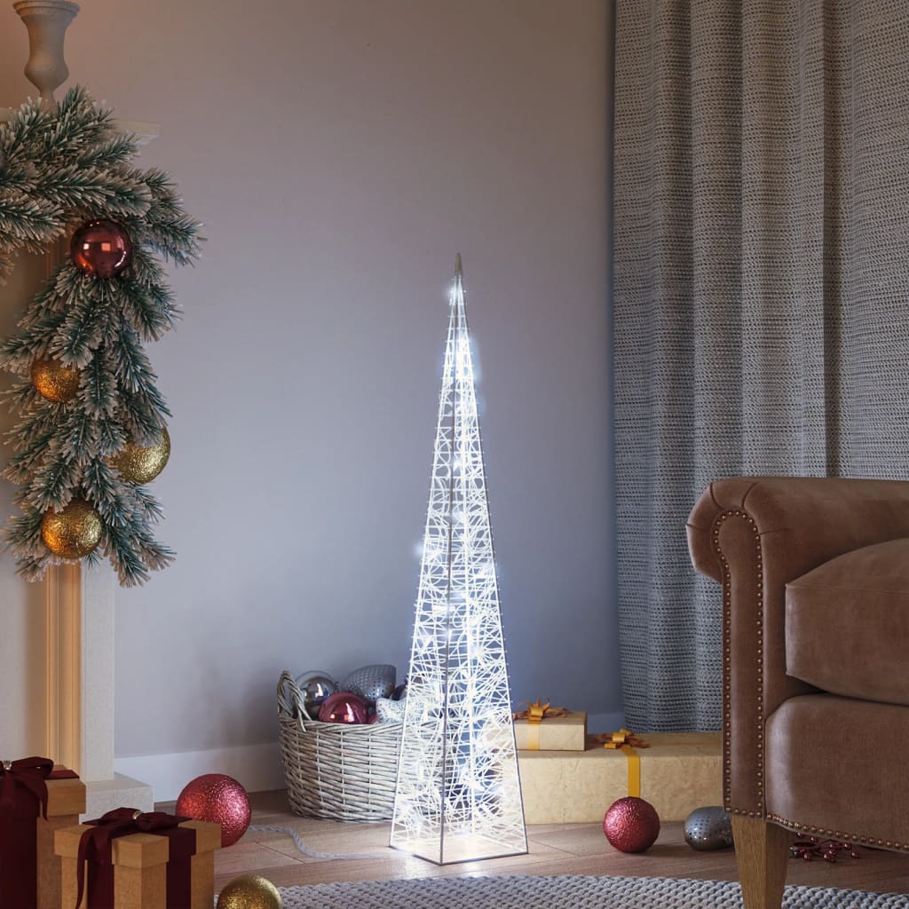 Vidaxl Light Cone Dekorativ ført 90 cm akrylkold hvid