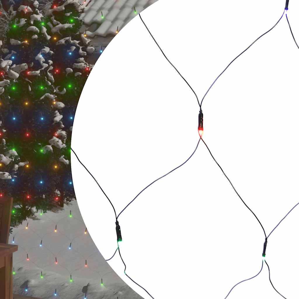 Vidaxl Christmas Network Lighting 204 LED'er inde i 3x2 m flerfarver