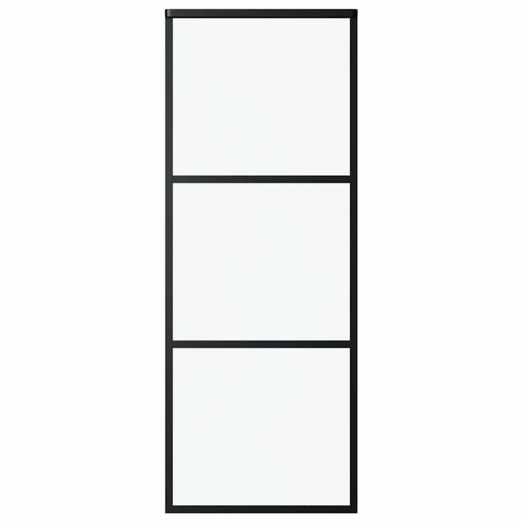Vidaxx skydedør 3 paneler 76x205 cm ESG glas og alu sort