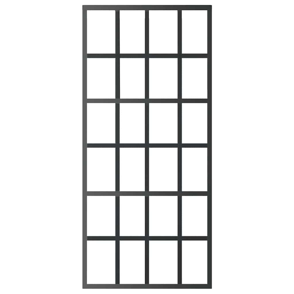 Vidaxl skydedør 90x205 cm ESG glas og aluminium sort
