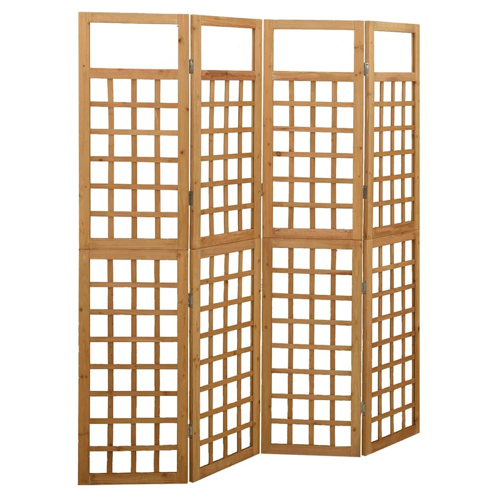 Vidaxl kamerscherm trellis met 4 panelen161x180 cm massief vurenhout