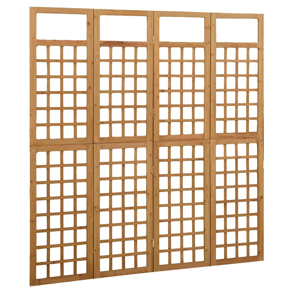 Vidaxl kamerscherm trellis met 4 panelen161x180 cm massief vurenhout