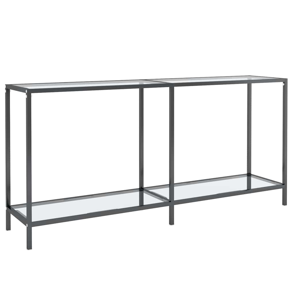 Vidaxl wandtafel 160x35x75,5 cm gehard glas transparant