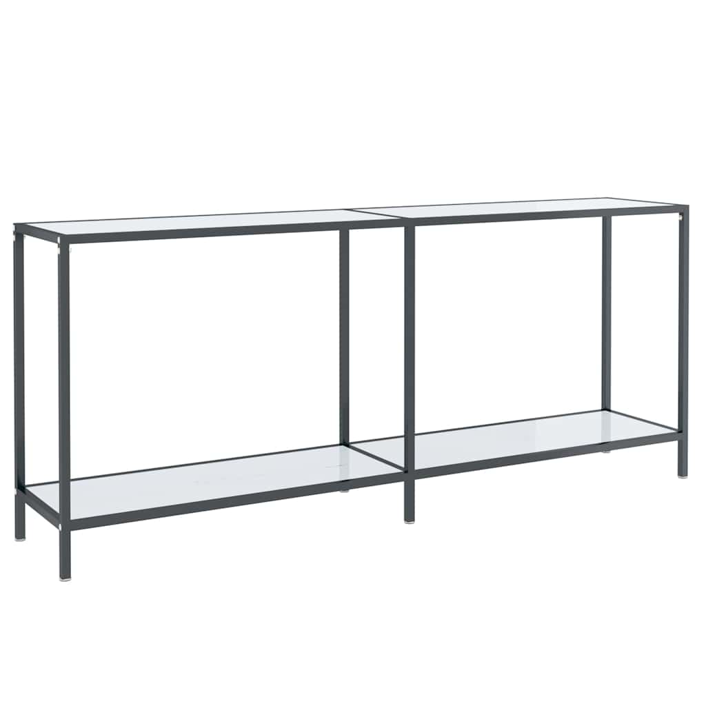 Vidaxl wandtafel 180x35x75,5 cm gehard glas wit
